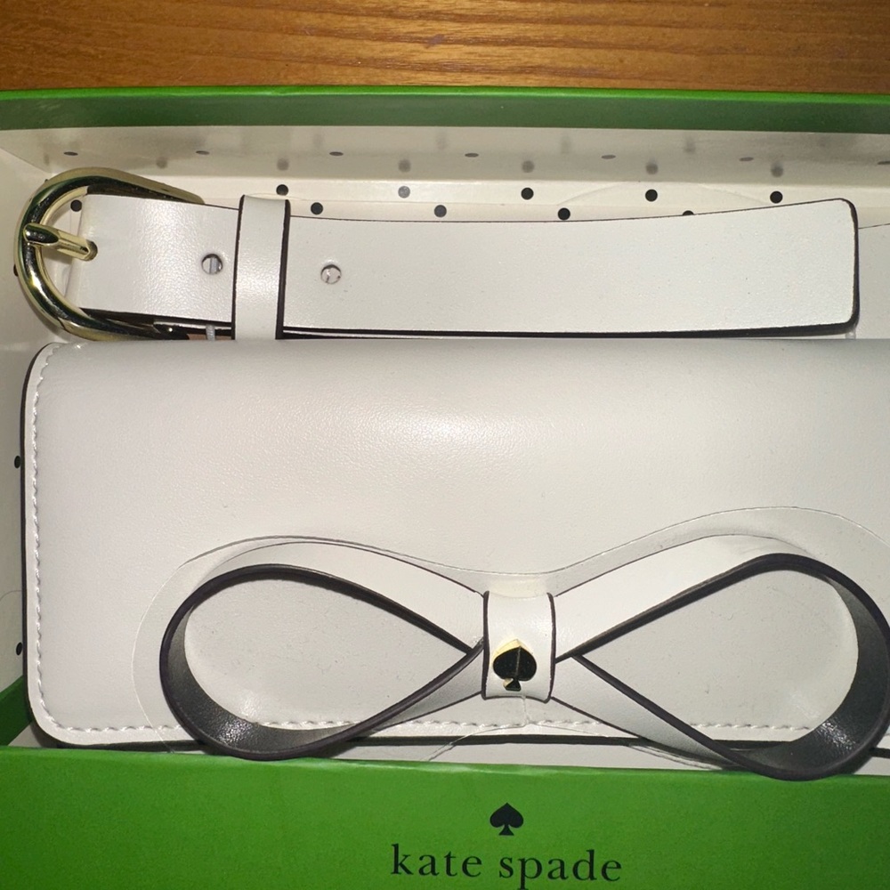 Kate Spade White Belt Bag with Bow Detail - Picture 2 of 4